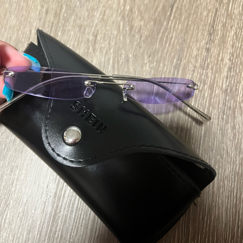 Small purple shein glasses